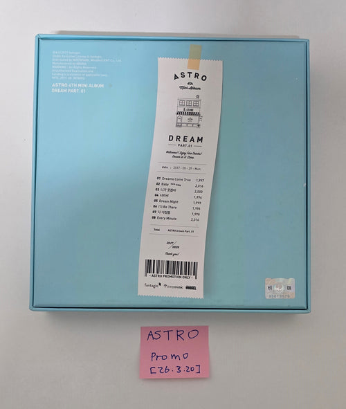 ASTRO "Dream Part.01" - Hand Autograhped(Signed) Promo Album [26.3.20]