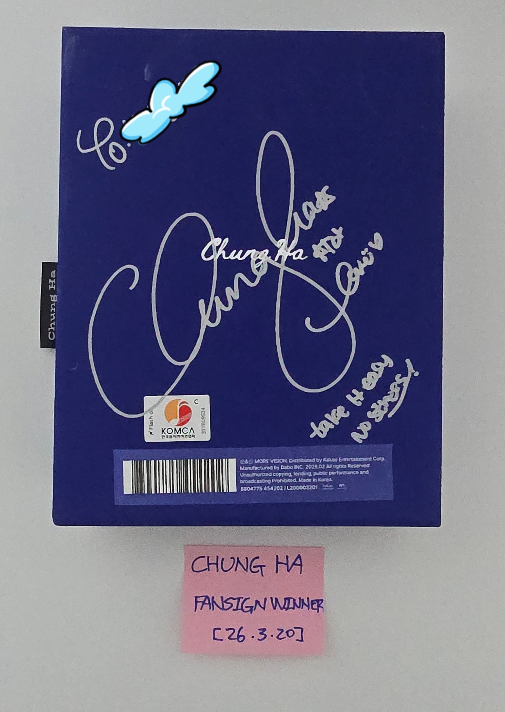 CHUNG HA "Alivio" - Hand Autograhped(Signed) Album [26.3.20]