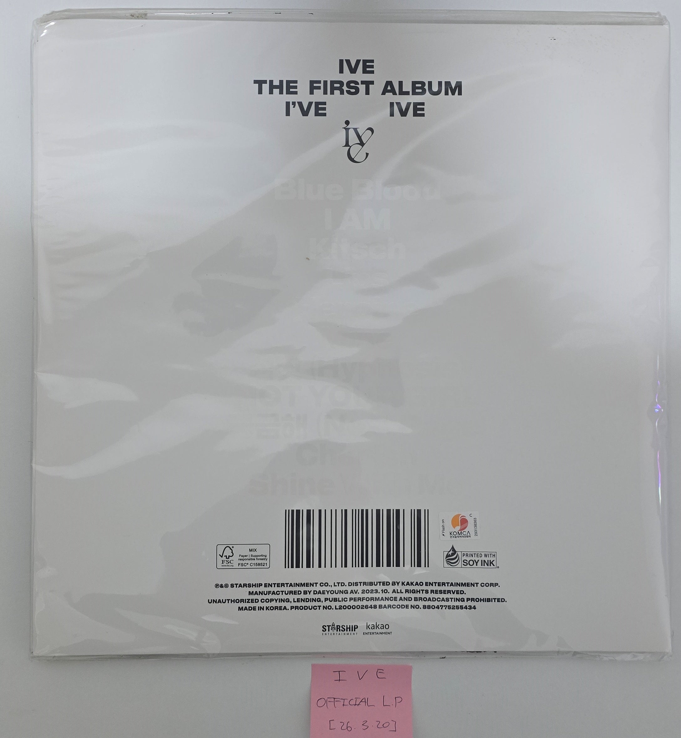 IVE - Official LP [26.3.20]